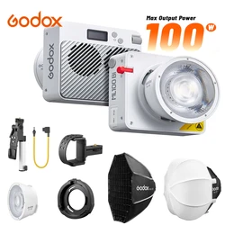 Godox Ml100bi Tweekleurige Led-Videolamp 2800-6500K 120W App Bediening Draagbare Selfie-Lampen Voor Buitenopnamen Llive Streaming