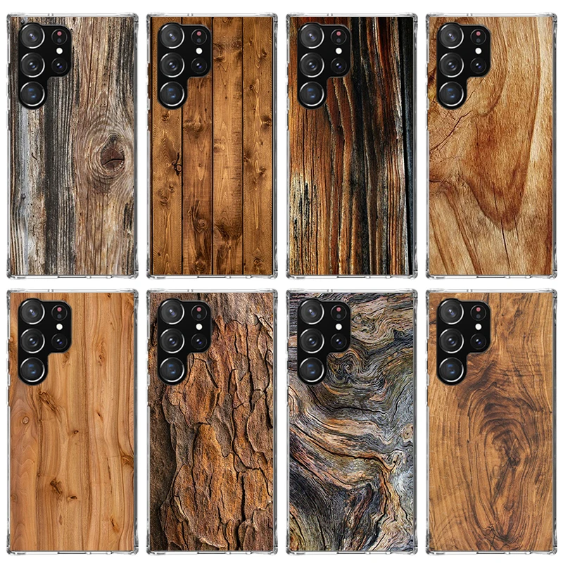 Wood Wooden Pattern Phone Case For Samsung Galaxy Note 20 Ultra 10 Pro 9 8 S10E S10 Lite S9 Plus S8 + S7 Edge M21 Shell Print Fu