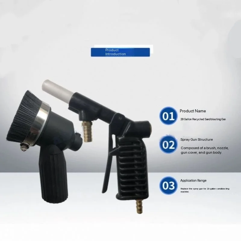 28 Gallon Sandblasting Machine Part Blasting Gun Cover Brush Ceramic Nozzle
