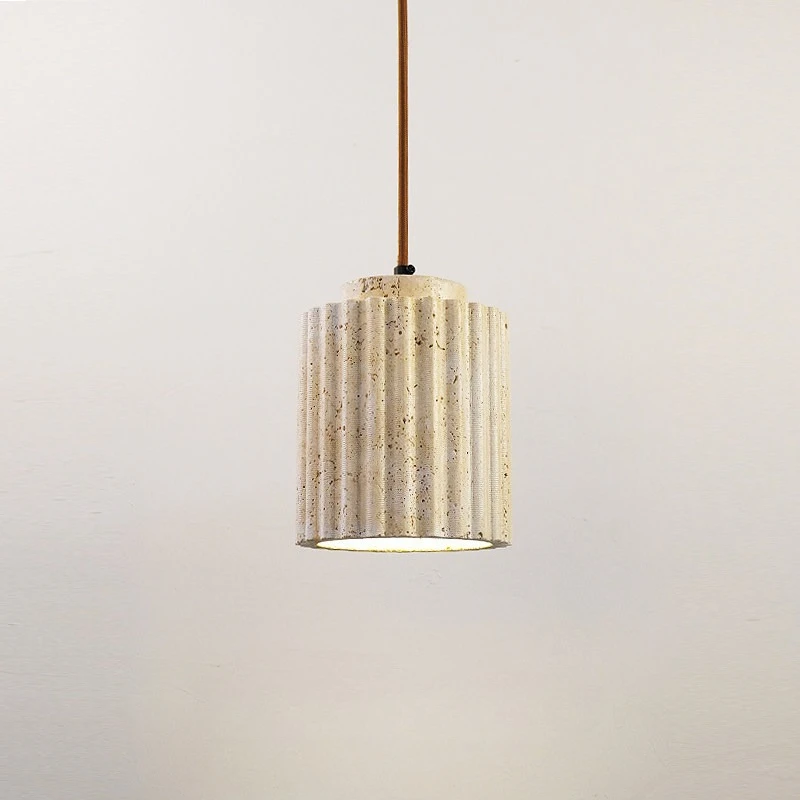 

Wabi-sabi Style Yellow Stone Pendant Lamp Bedroom Bedside Table Dining Room Bar Cream Style Vintage Creative Lighting Fixture