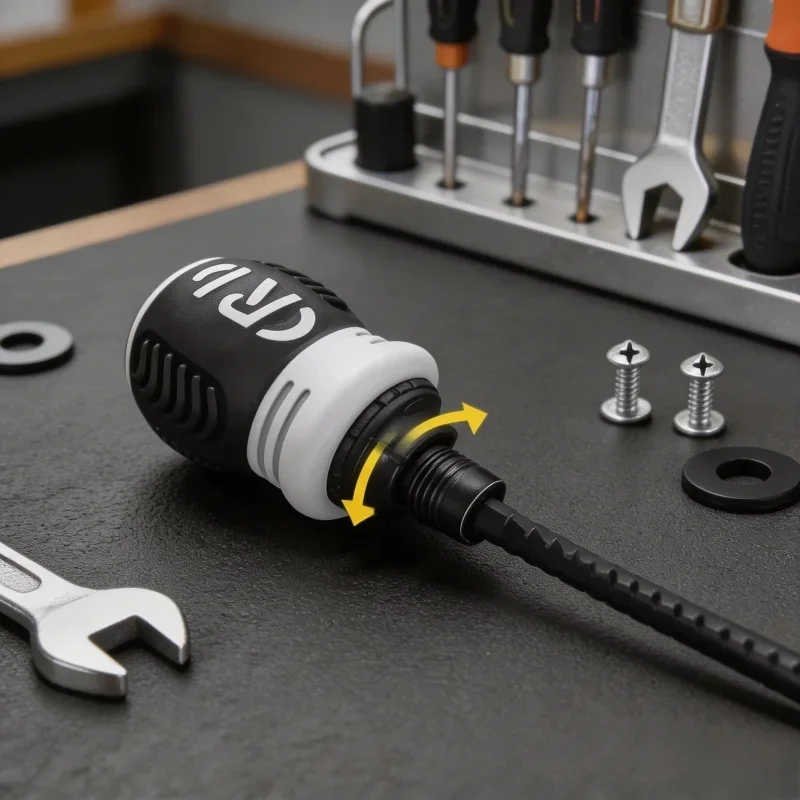 Ratchet Screwdriver Set Short Shaped Radish Head High Hardness Labor-saving Multi-functional Dual-purpose