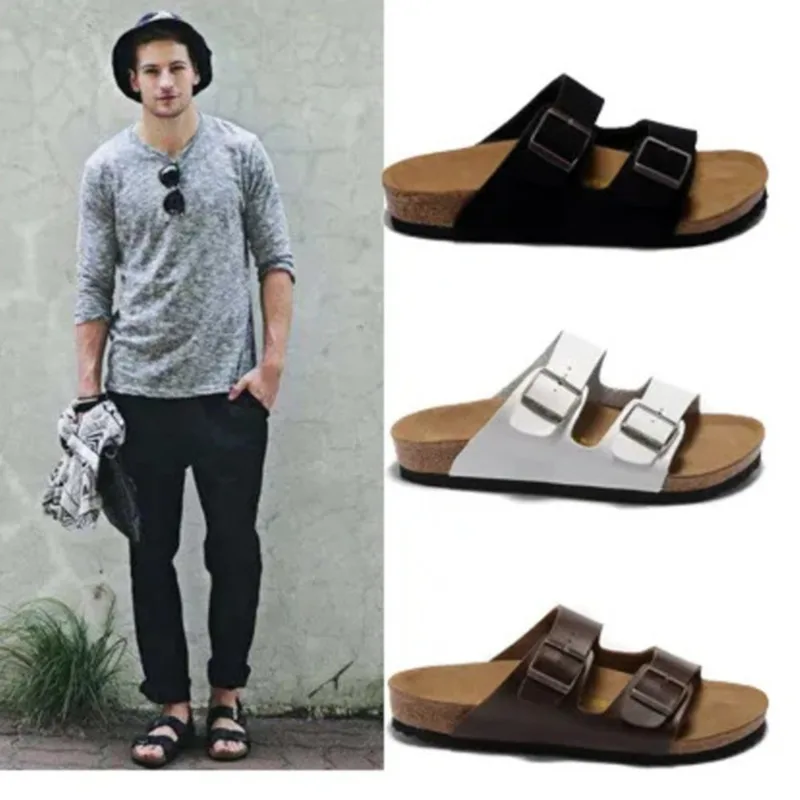 

35-46 Fashion Flat Bottomed Soft Bokens Sandals PU Snake Pattern Luxury Design Casual Suede Leather Buckle Beach Outdoor Shoes