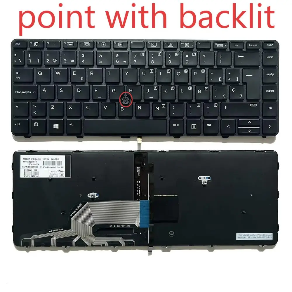 440 G3 Spanish Backlit Keyboard For HP Probook 430 G3 430 G4 440 G3 440 G4 445 G3 640 G2 645 G2 With Point