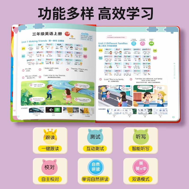 Primary School English Vocabulary Audiobook, Children's Cognitive Early Education, English Learning Book