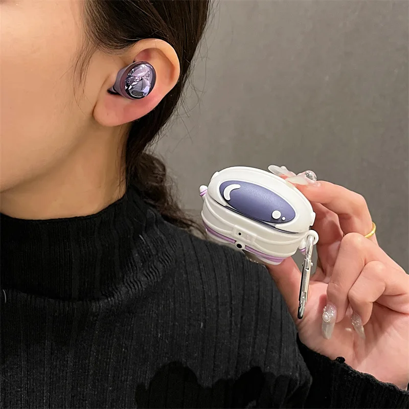 

For Samsung Galaxy Buds FE Case,3D Astronaut Protective Earphone Silicone Cover For Samsung Galaxy Buds Live/Pro Case