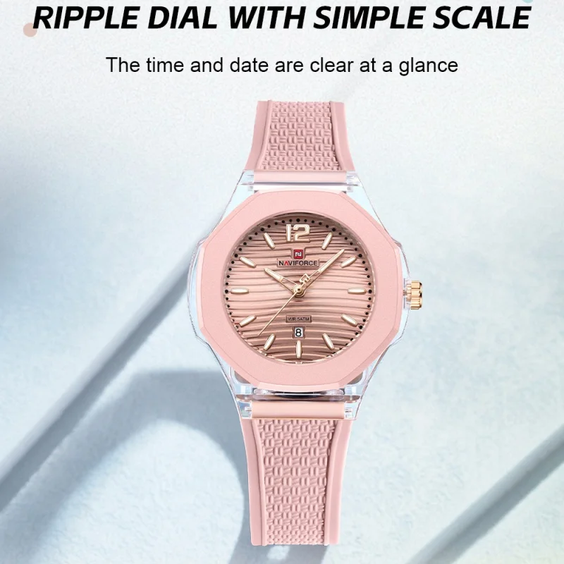 

NAVIFORCE Высокое качество силиконовый ремешок женские часы женские многоугольные креативные кварцевые браслеты наручные часы женские водонепроницаемые часы