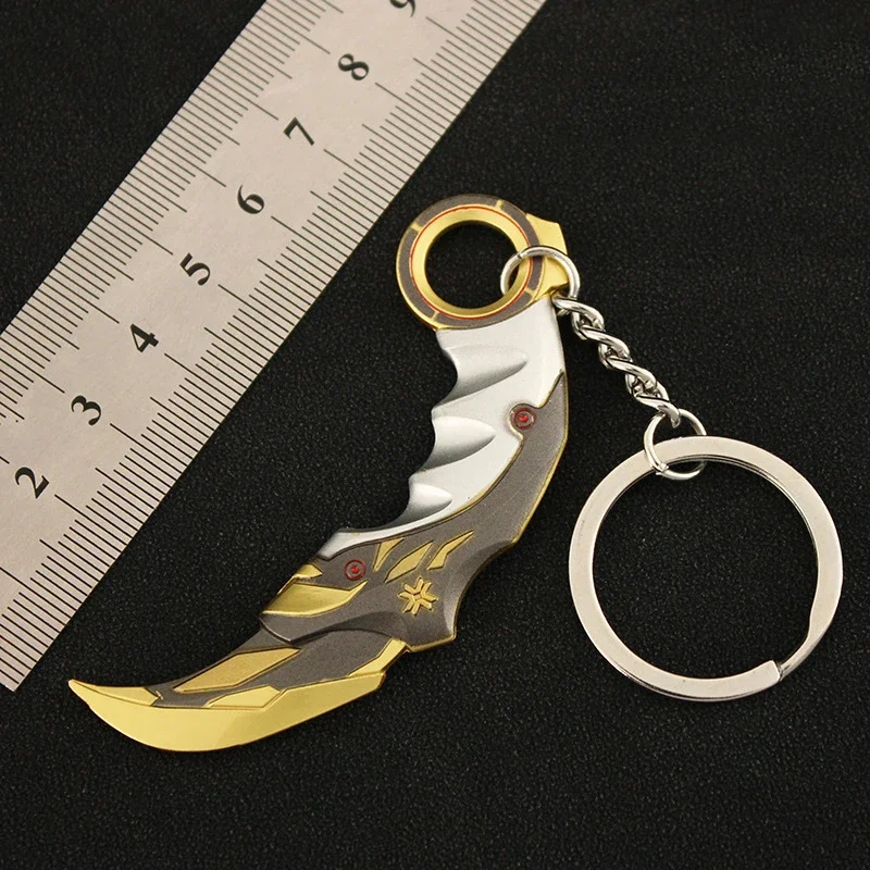 Valorant Weapon Keychain Champions Karambit Model Melee Reaver Knife Alloy Metal Game Peripheral Samurai Sword Gifts Kids Toys