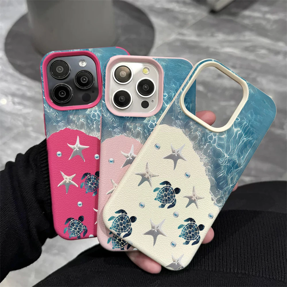 Waves Sea Turtles Phone Case For iPhone 17 16 15 14 13 12 11 ProMax 16 15 14 Plus 17 16 15 14 13 Pro 17Air Silicone Matte Cover - view 5