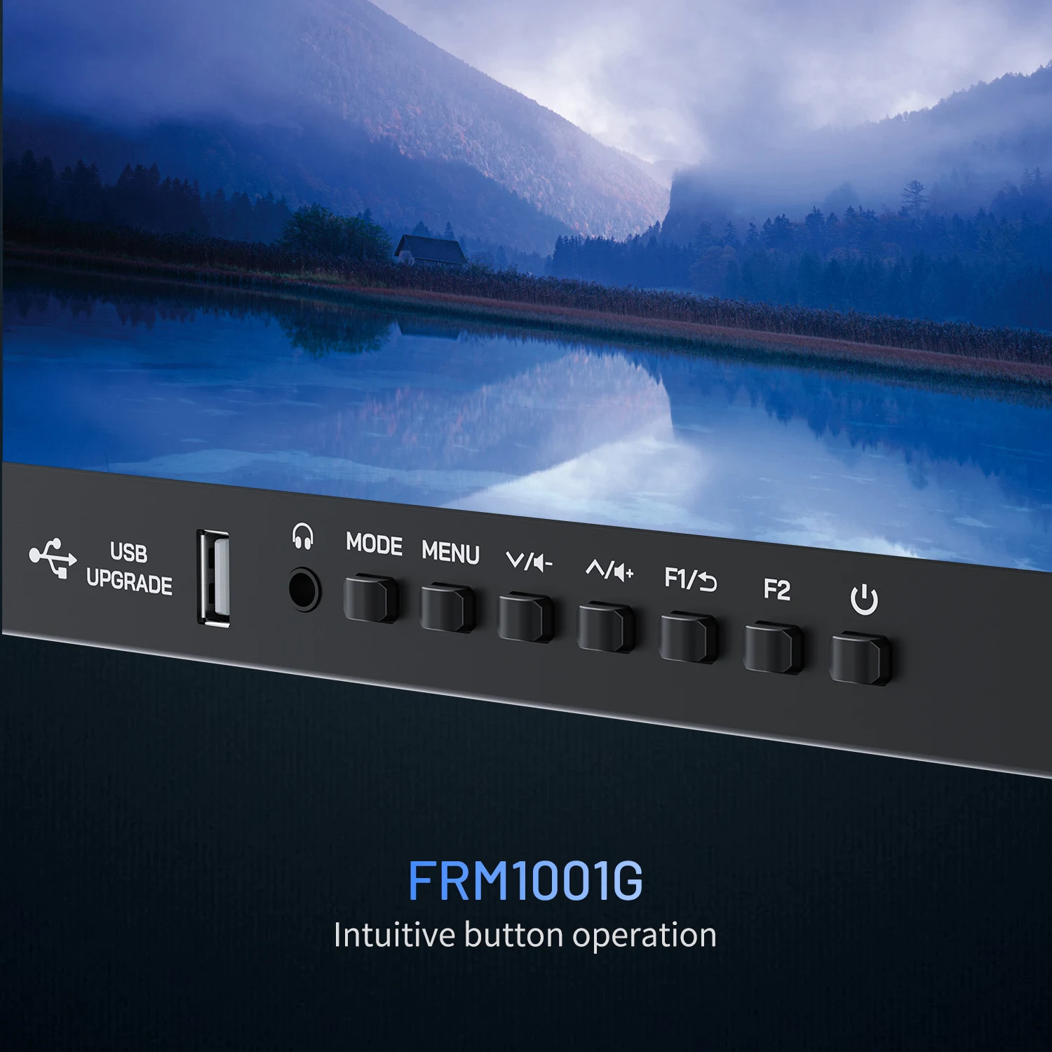Dual 10.1 Inch Rack Mount Monitor 4RU IPS 12G-SDI 4K HDMI Multi-input Broadcast Studio Display