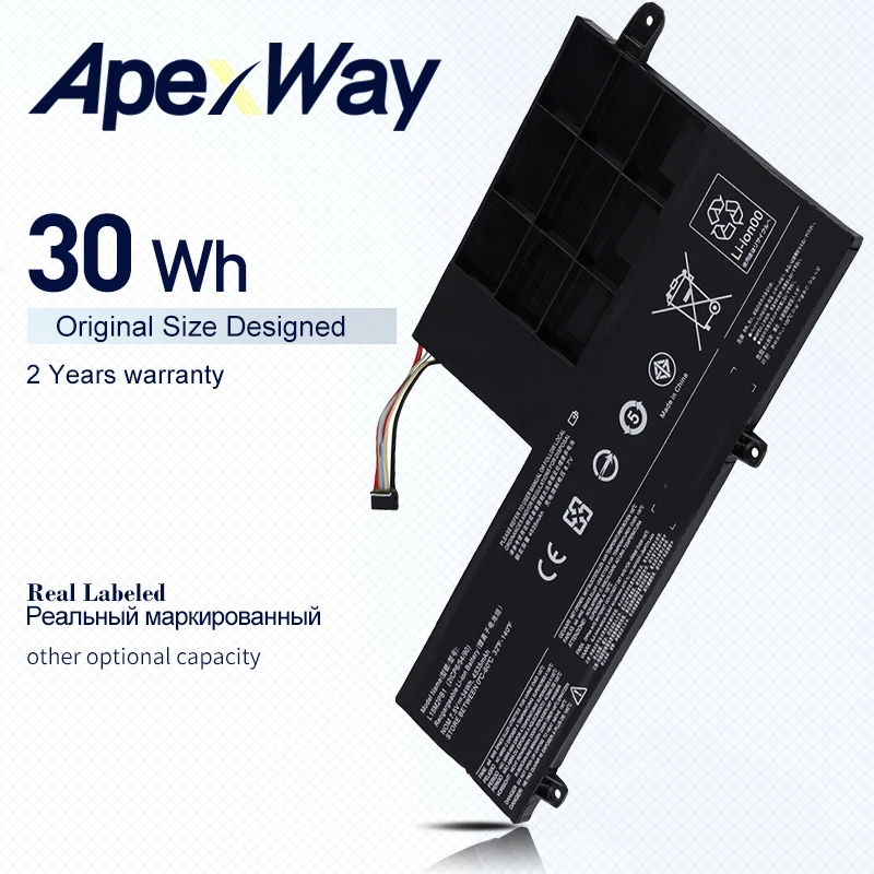 

APEXWAYL14L2P21 L14M2P21 Battery For Lenovo IdeaPad Flex3 300S 310S 330S 14ISK 14AST 14IKB 15ISK 15IKB Yoga 500 510S 520S 81F5