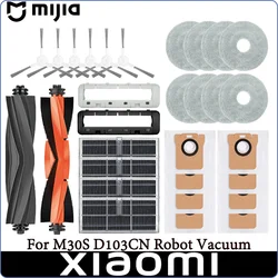 Robot Vacuum Cleaner Accessories, Main Side Brush, Hepa Filter, Mop Cloth, Dust Bag Replacement Parts, Xiaomi Mijia M30S, D103CN