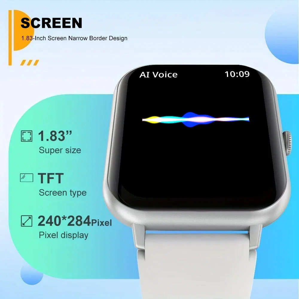 Jam Tangan Pintar PEJE untuk Pria & Wanita - Layar Sentuh Penuh 4,65cm dengan Fungsi Panggilan, 100+ Mode Latihan, Jarak Pedometer Watct