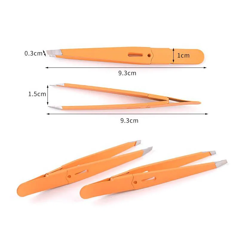 1 szt. Profesjonalna pęseta kosmetyczna do rzęs i włosów, skośna pęseta do depilacji, pęseta do brwi i powiek, narzędzie do naklejania naklejek, narzędzia do makijażu