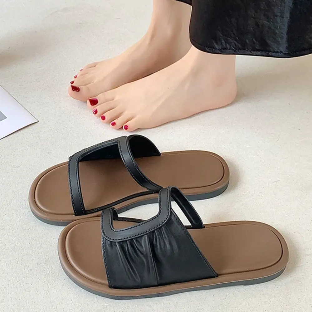 

Тапочки на плоской подошве из ПВХ с полой сеткой, противоскользящие шлепанцы на плоской подошве, сандалии, верхняя одежда, тапочки, женская летняя пляжная обувь, летняя обувь