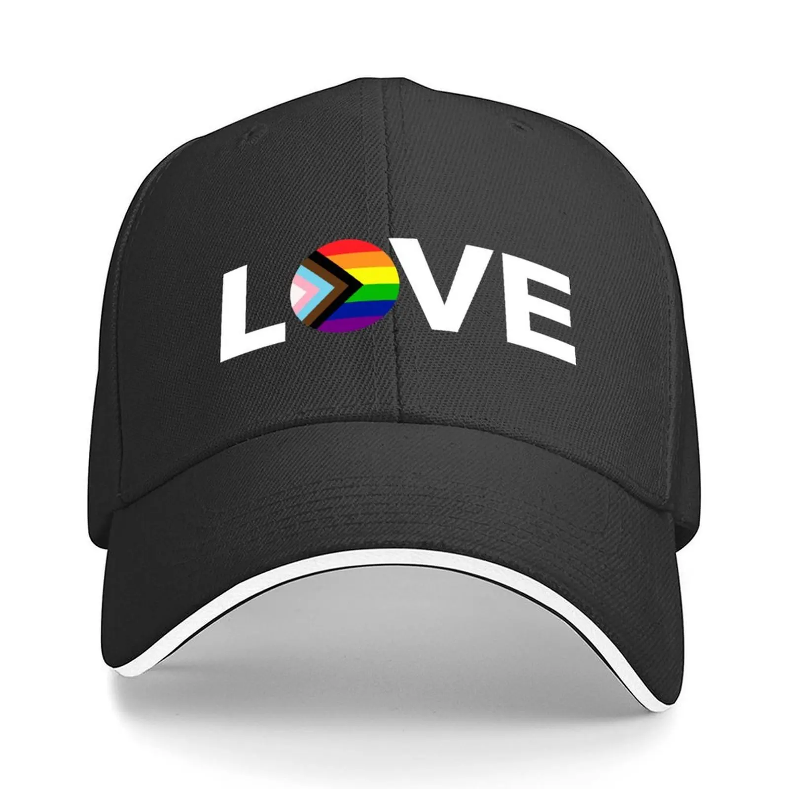 

Progress Pride Flag Love Baseball Cap New In The Hat Kids Hat men's big size hat foam party Men's Baseball Women's