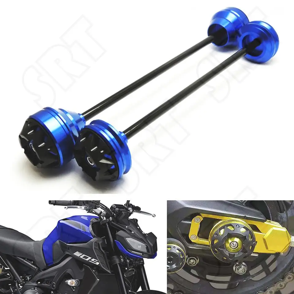 

For Yamaha MT 09 MT09 ABS FZ09 MT-09 TRACER 900 GT 2014-2020 Motorcycle Front And Rear Wheel Fork Axle Sliders Crash Protector