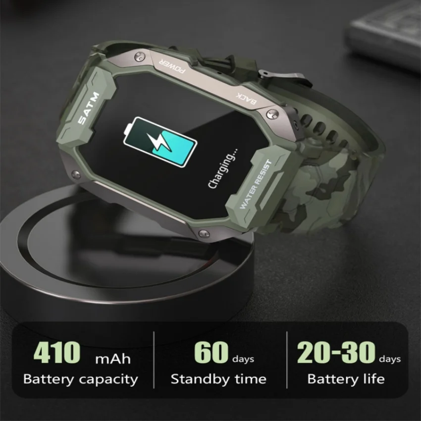 Smart Watch Men Bluetooth Full Touch Screen 5ATM Waterproof Sports Fitness GPS Military Music Control Voice Call Ladies Watches