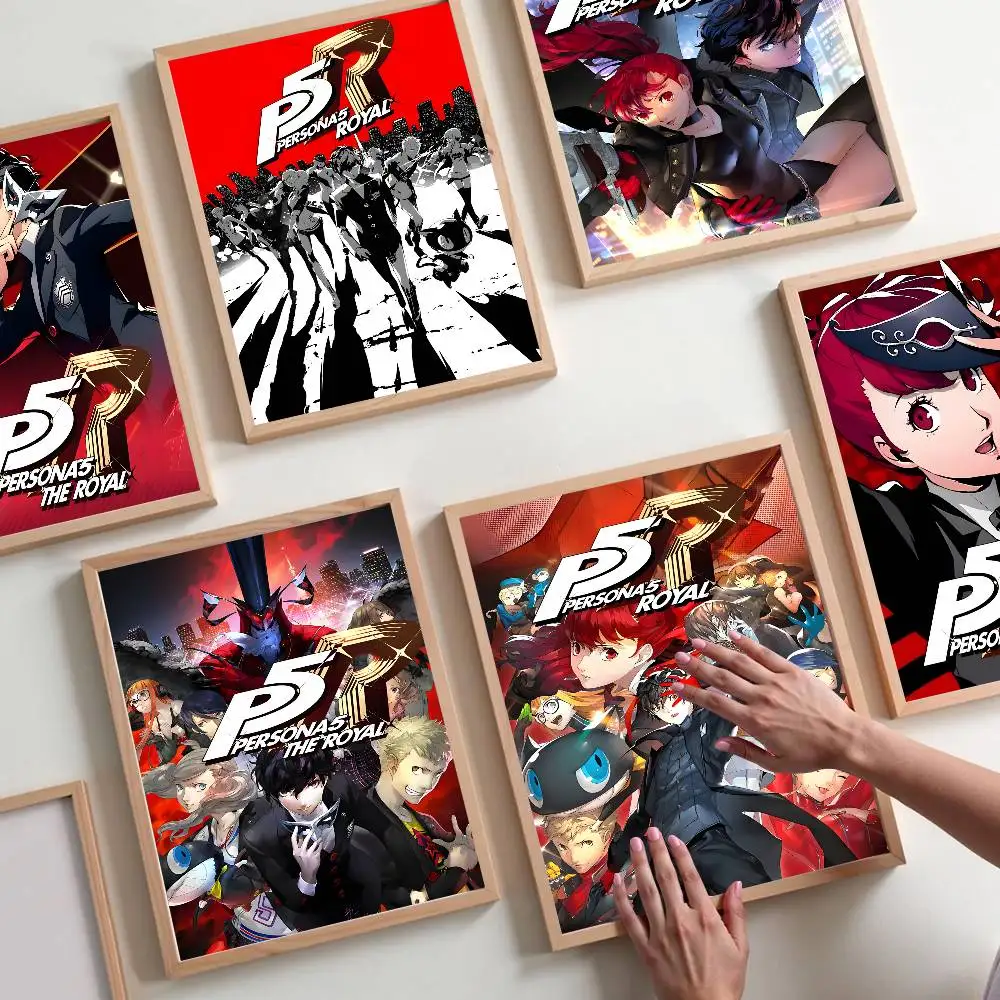 P-Persona 3 4 5 Royal Anima Game Whitepaper Poster HD Quality Poster Wall Art Painting Study Room Wall Decor