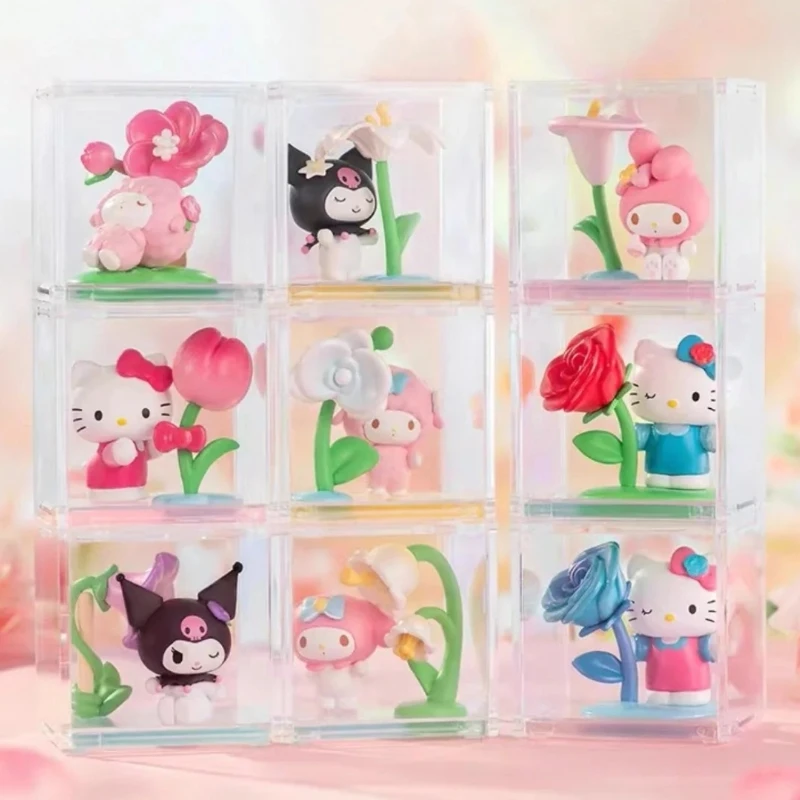 Sanrio Floral Monogatari Series Blind Box - Hellokitty Mymleody Piano Kuromi Mini Model Kolekcjonerska figurka Modna zabawka