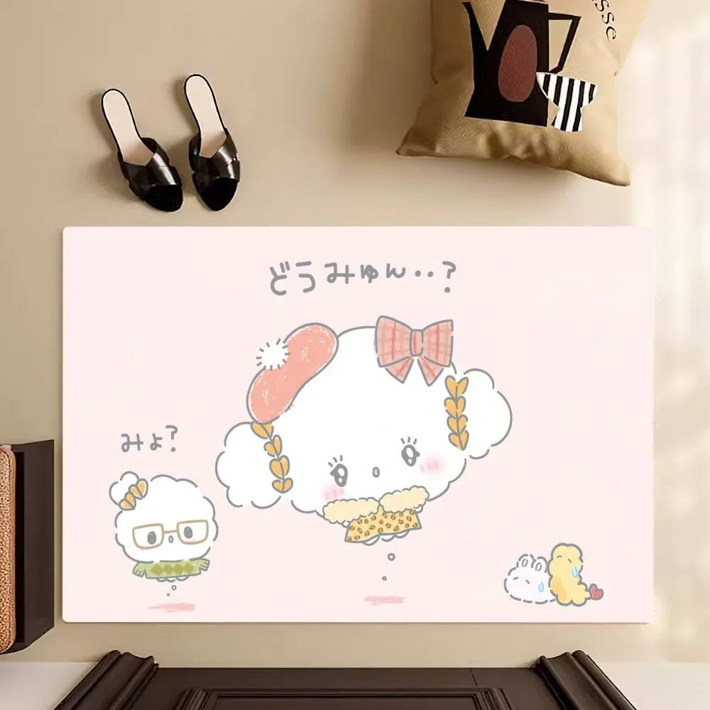 MINISO Sanrio Cogimyun Cute Floor Mat Bedroom Kitchen Door Bath House Super Absorbent Foot Non-slip