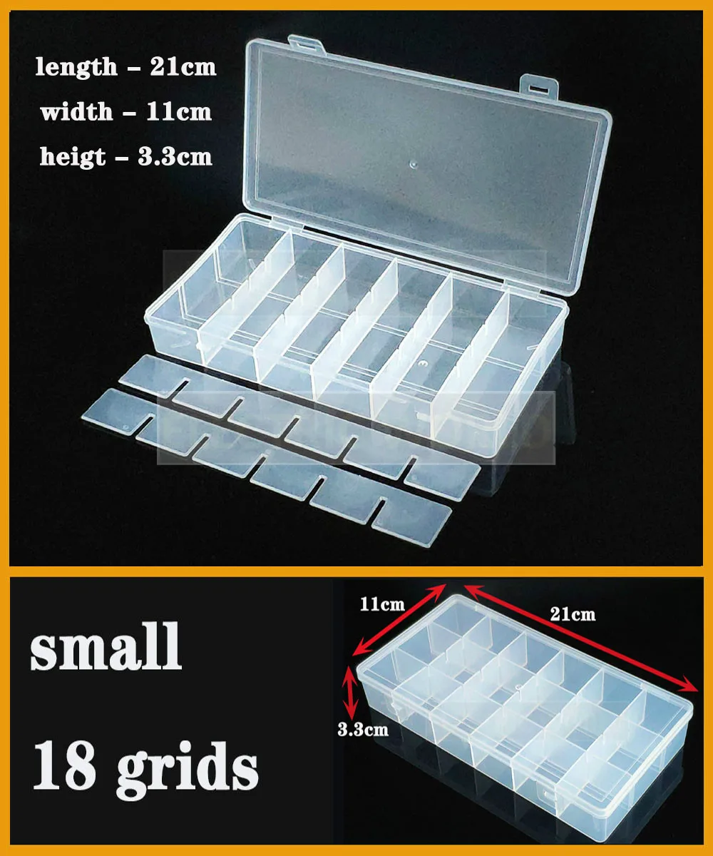 Plastic box Practical Adjustable Compartment bead storage case Container small 8 grids Plastic Box Screw Holder Case Organizer