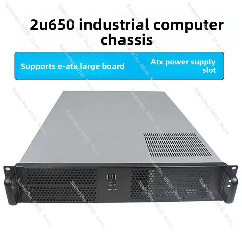 2U650 Industrial Server Chassis, Support E-ATX & ATX Motherboard, ATX PSU, 8 Hard Drive Bays