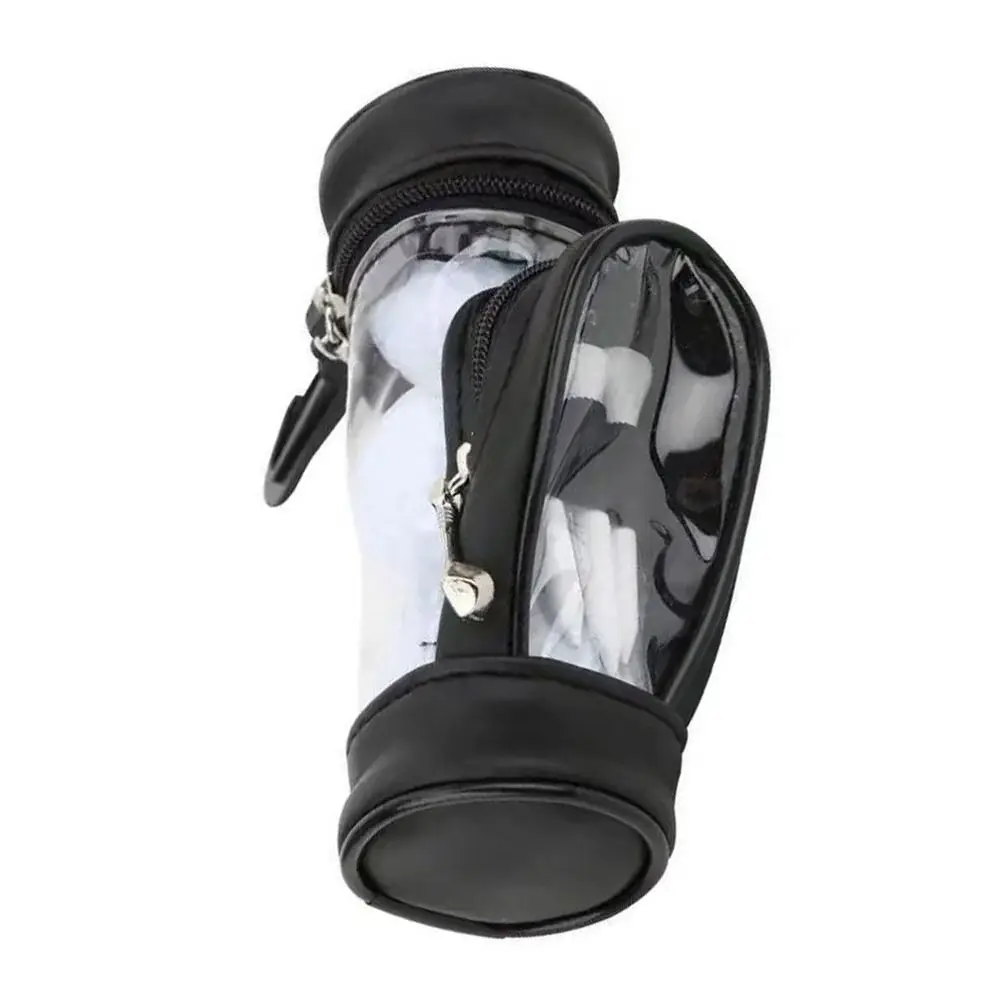 

Portable Golf Ball Waist Pack Can Hold 3 Balls Mini Golf Ball Storage Bag PU Material with Swivel Waist Belt Clip