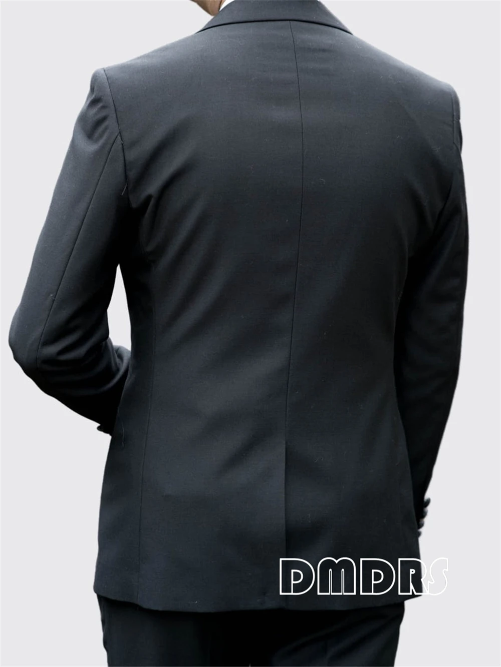 Plus Size Blasic Black Suit Set for Men, 2 Pieces Fomal Suit Sets Slim Fitting Tuxedo Jacket Pants One Button Blazer Trousers