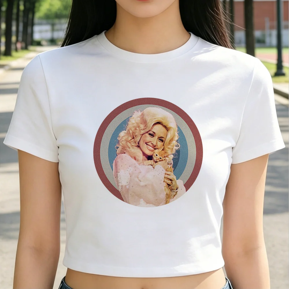 Dolly Parton crop top women alternative  cheap 2000s shirt 2000s jojifuku gyaru vintage kawaii