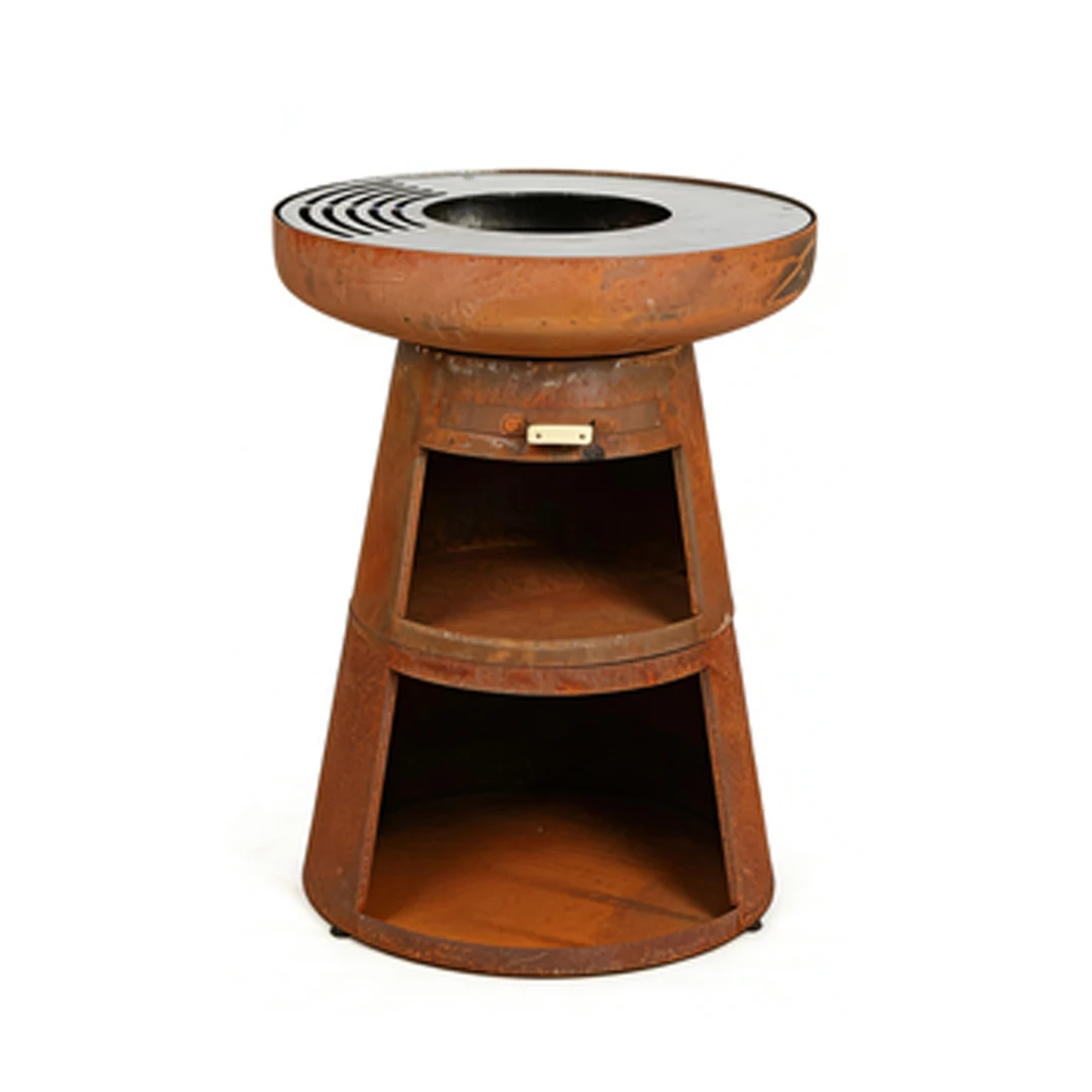 Stylish and Simple Easy Move Party, Kitchen Corten Steel Plancha Outdoor Fire Pit