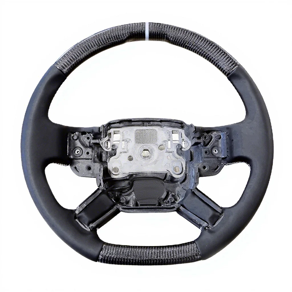uses high-quality racing 4-spoke custom carbon fiber steering wheel