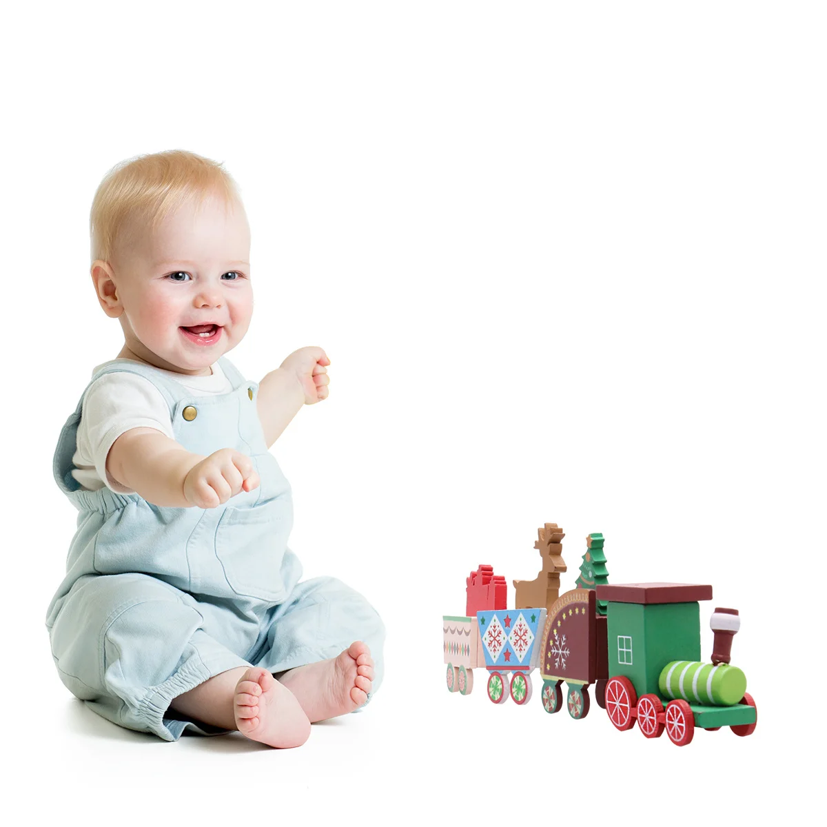 

Christmas Colorful Xmas Little Train Ornament Creative Desktop Decoration Charming Holiday Party Element Kids Friendly Desktop