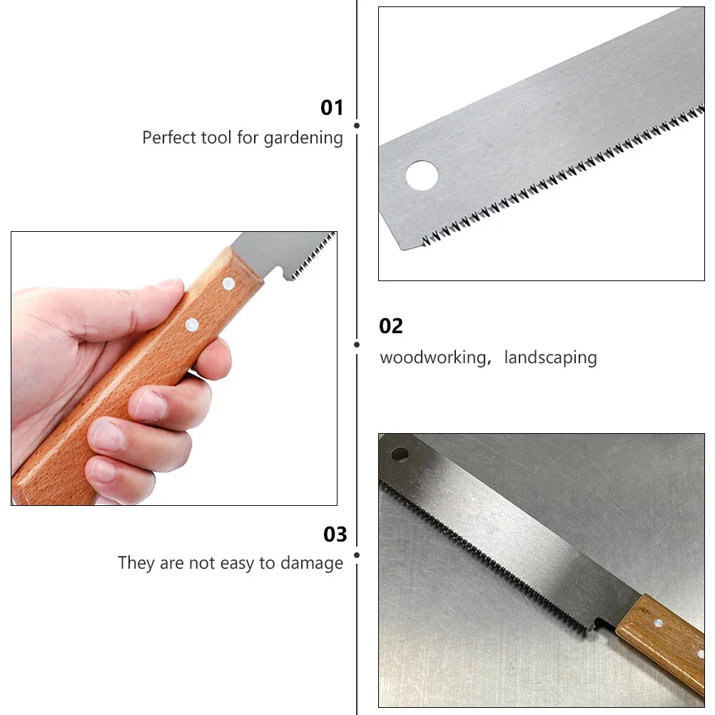 

1Pcs Wooden Handle Hand Saw Small Fine Tooth Precision Cutting DIY Woodworking Gardening Tool Lightweight Compact