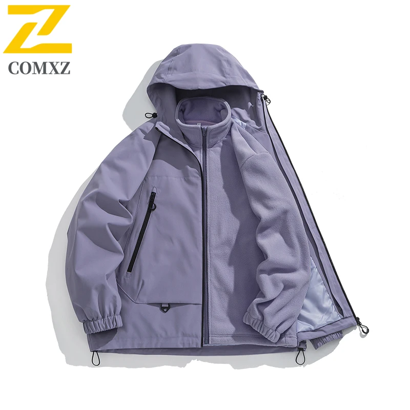 

2025 Outdoor Ski Jacket Men's 3 in 1 Extreme Cold Fleece Warm Windbreaker Parkas Winter Casual Snow Waterproof Thick Hooded Coat