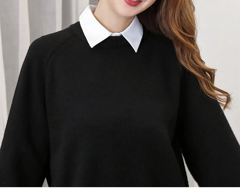 Women Cotton Fake Collar Half Shirt Detachable Sweater decoration Dickey Collar False Lapel Blouse Top office lady Clothes