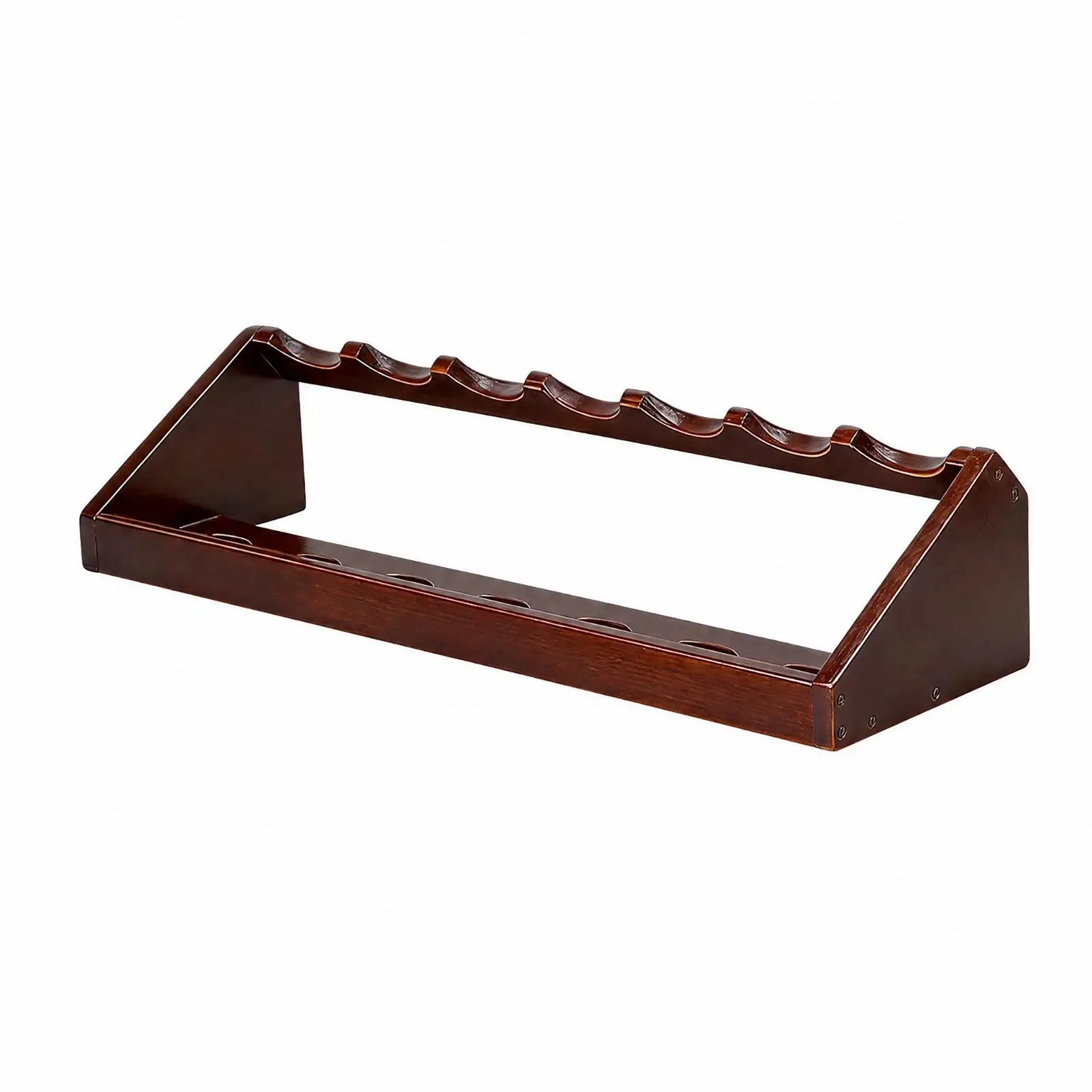 Countertop Wooden Vino Rack Freestanding Tabletop Wine Storage Holder with Individual Bottle Slots for Organized Home Bar