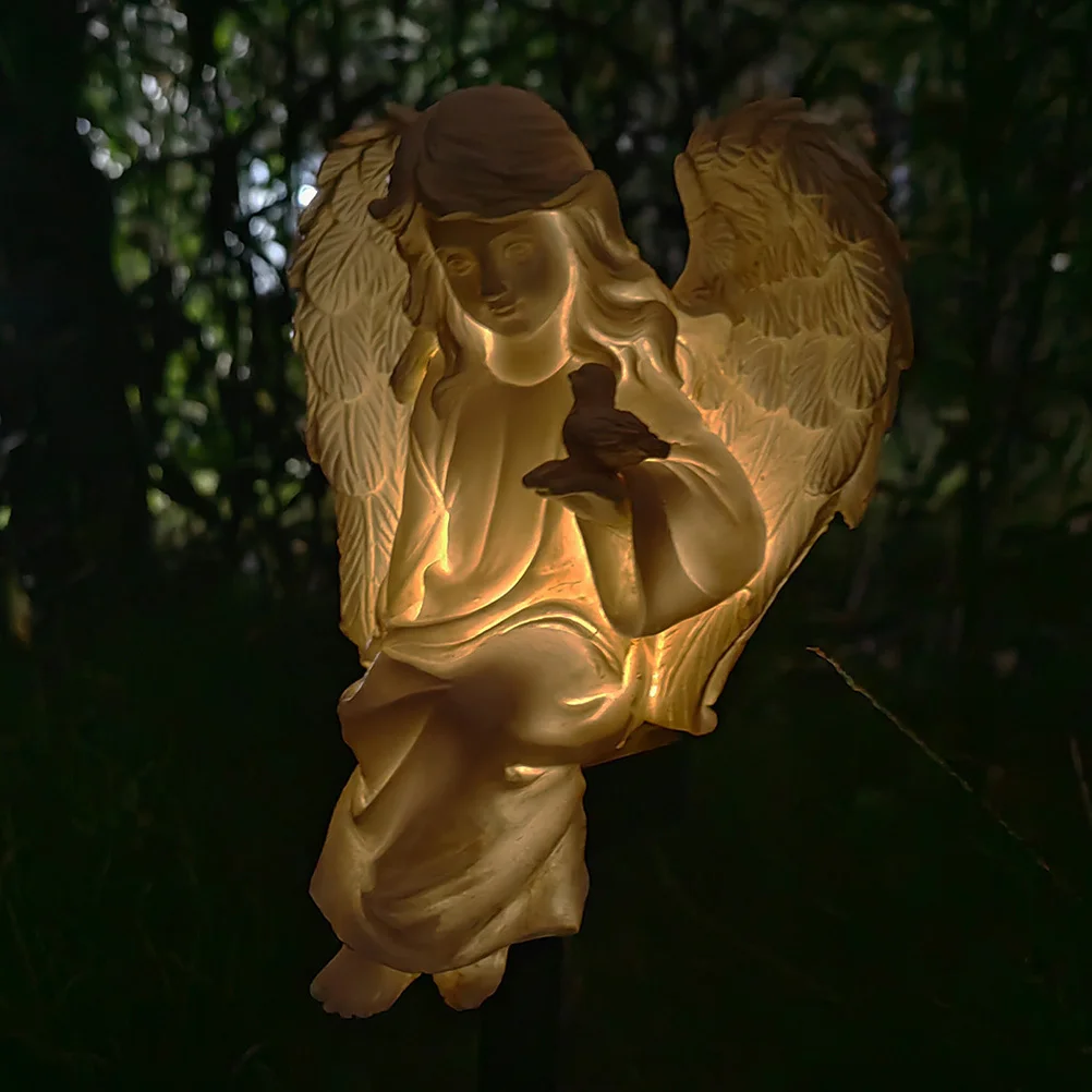 

Solar Angel Garden Statue Decorative Lawn Light Stake for Outdoor Yard Pathway Cemetery Decoration Solar Lights