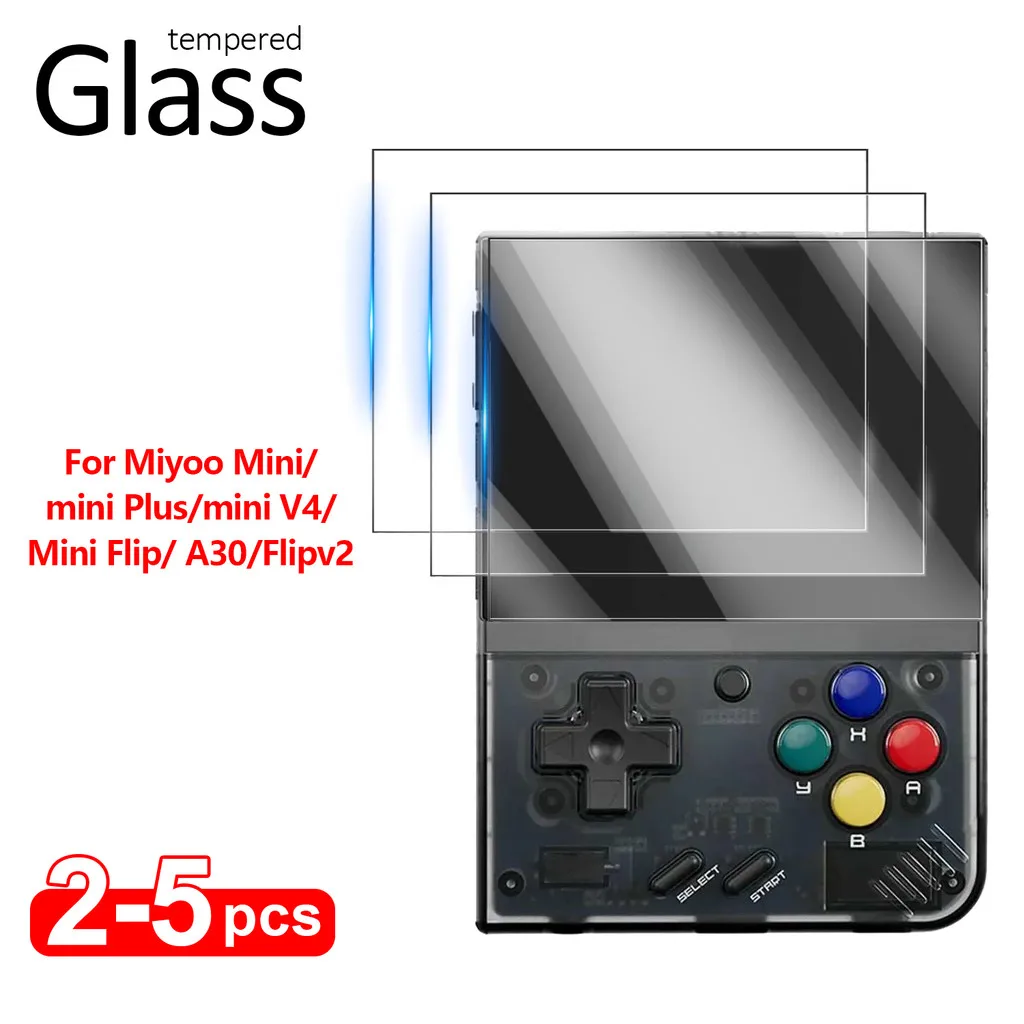 Für Miyoo Mini/Mini Plus/V4/Mini Flip/A30/Flip V2 Gehärteter Glas-Displayschutz Klare Schutzfolie 2-5 Stück Pack Robust