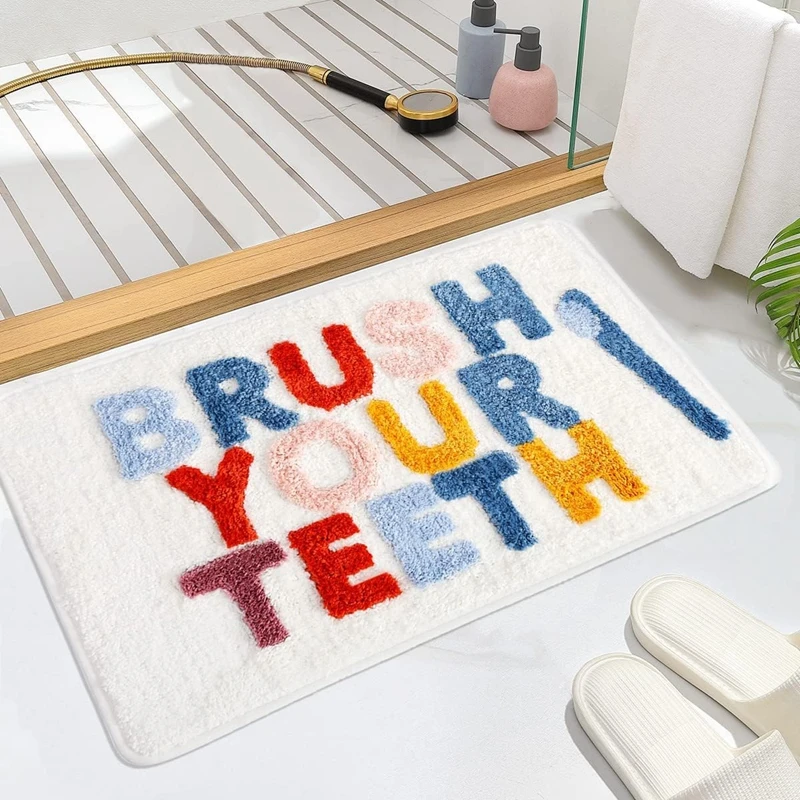 

Cute Kids Bathroom Rugs 40x60cm 50x80cm Non-Slip Microfiber Water Absorbent Shower Rug Funny Bath Mat for Bathroom Decor
