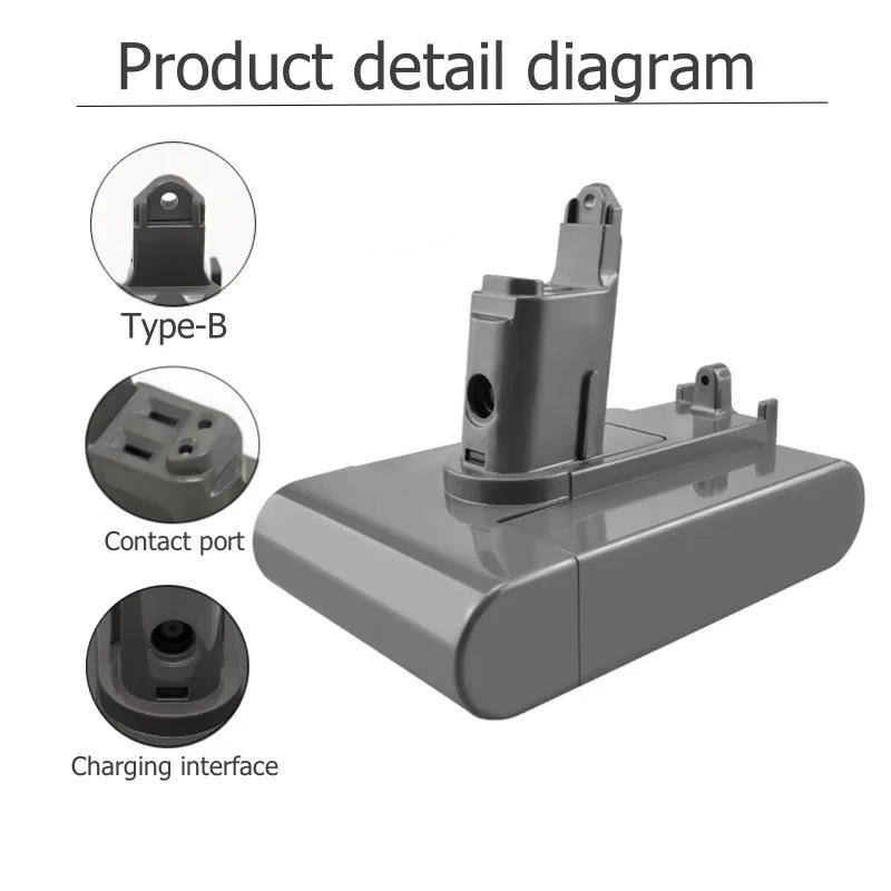 [DC35 Type B] for Dyson DC31B DC34 DC35 DC44 DC45 22.2V 3000mAh Cordless Vacuum Cleaner Battery Lithium Battery