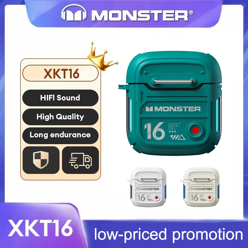 Choice Monster XKT16 Bluetooth V5.3 auriculares inalámbricos con reducción de ruido auriculares estéreo de llamada HD auriculares de sonido HIFI con