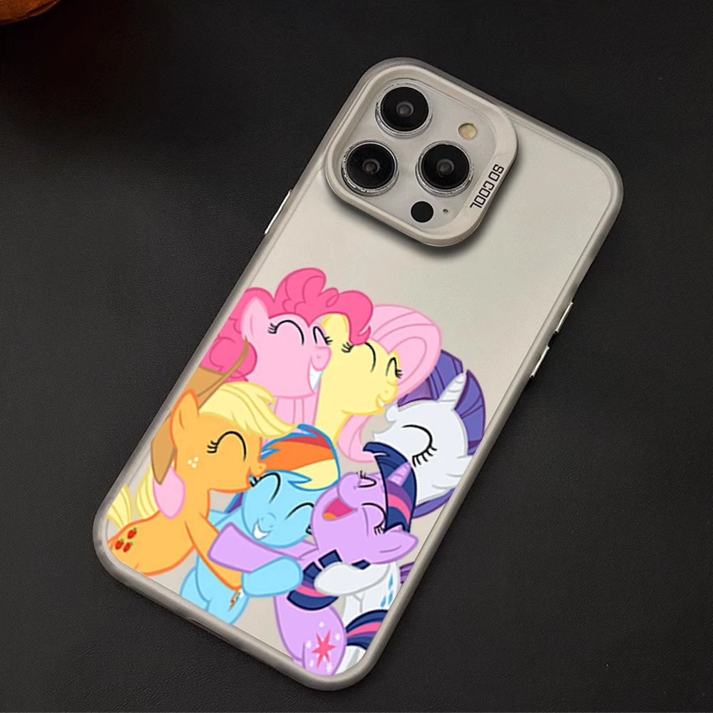 My L-Little P-Pony Cute Phone Anti-drop Cover Case For iPhone 11 12 13 14 Pro Max 15 16 Plus Graffiti Art Colorful Skull Cool