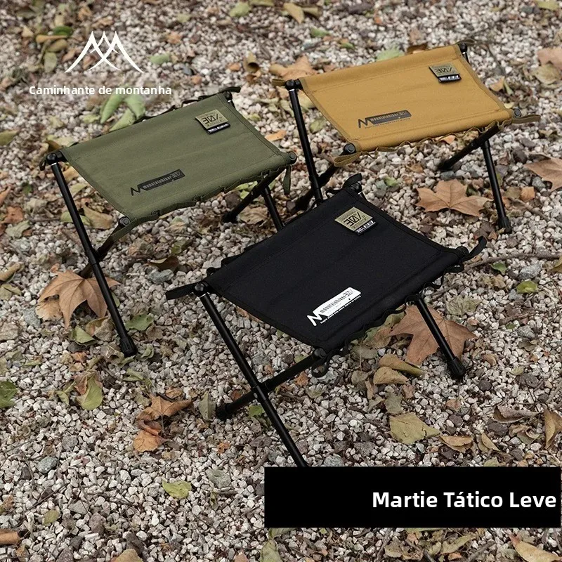 MOUNTAINHIKER Upgrade Outdoor Little Mazza, Banquinho Portátil Dobrável Ultra Leve em Liga de Alumínio