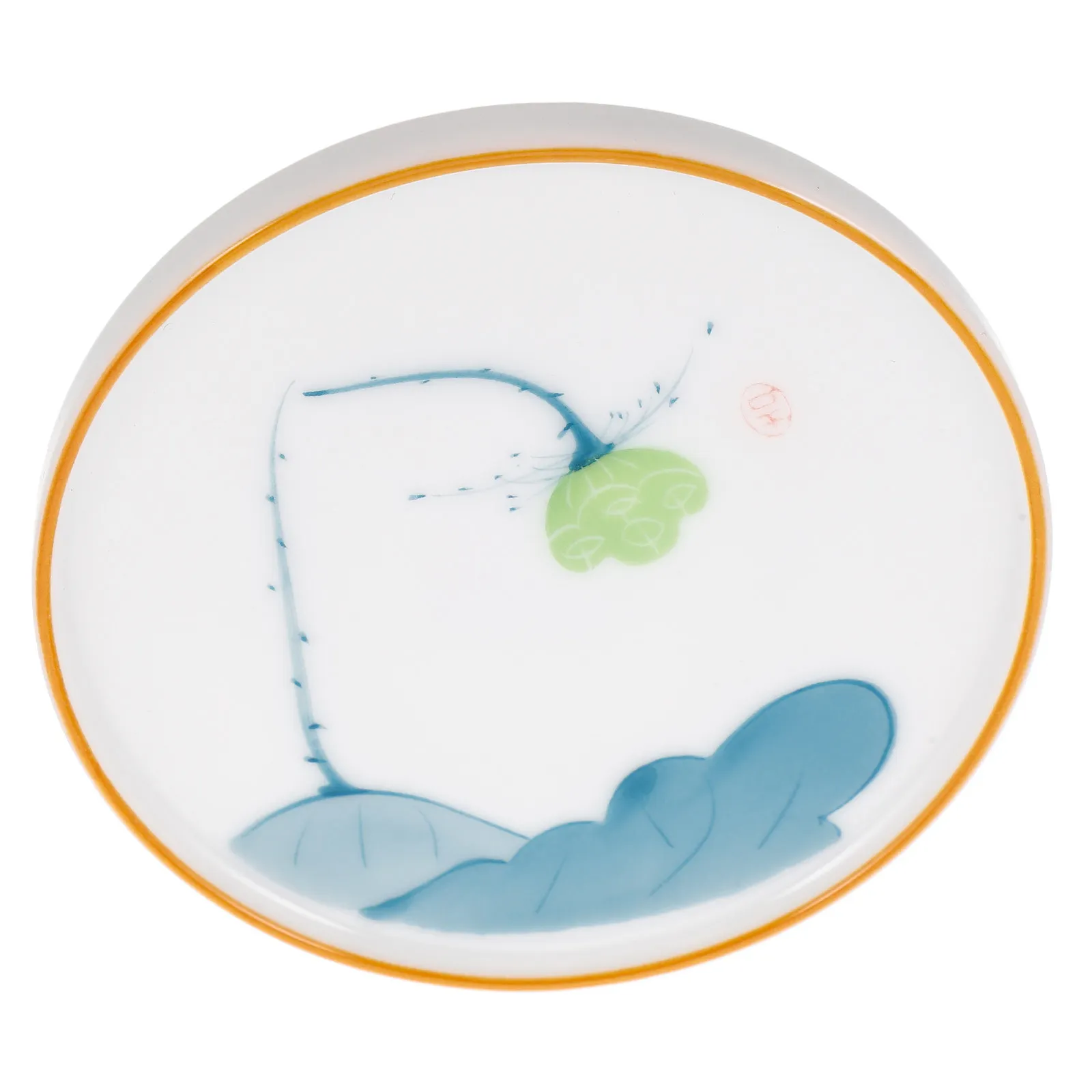Hand Painted Vintage Ceramic Coaster Heatproof Nonslip Tea Cup Mat for Desk Coffee Table Dining Room Table Decor Minimalist