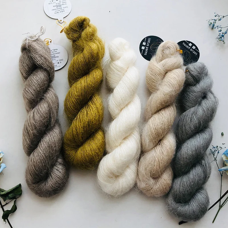 1*50g hank Silk Mohair Yarn Crochet Skin-Friendly Baby Wool Thread For Knitting Sweater Shawl