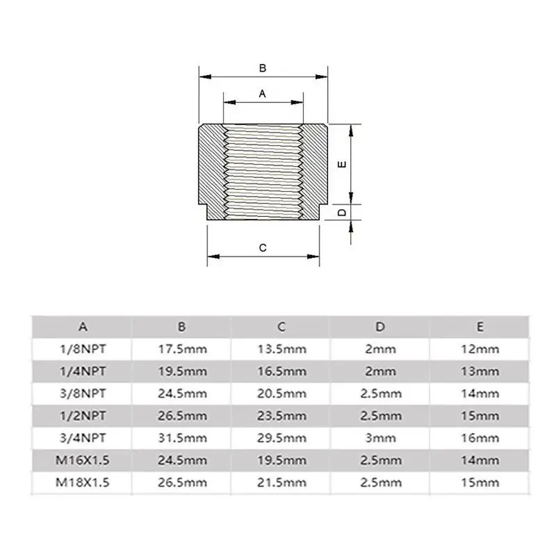 1Pc 1/8 1/4 3/8 1/2 3/4 M16X1.5 M18X1.5 Female Thread Weld On Bung Aluminum Female Weld On Fitting Bung Hose Adapter