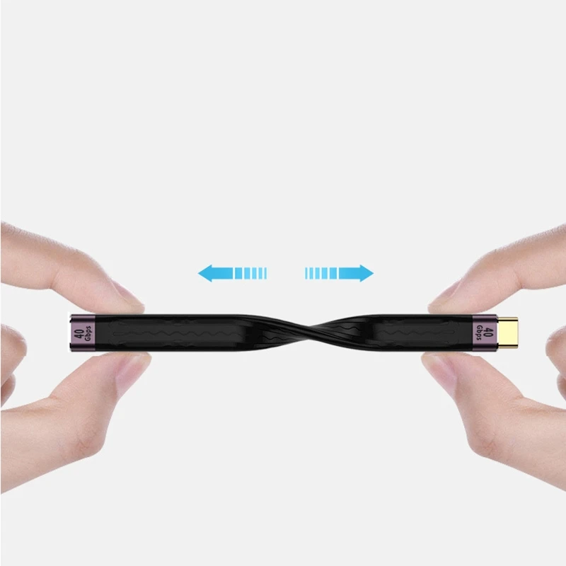 Przedłużacz 40 s przedłużacz USB C żeński na męski 100 przedłużacz przewód typu C przewód do synchronizacji danych do — zdjęcie produktu 3