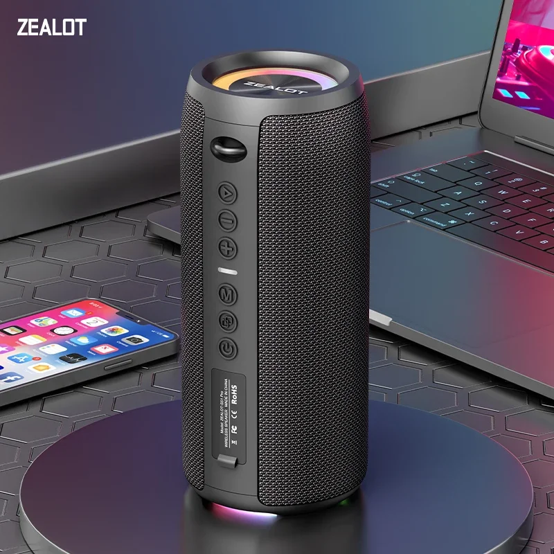 ZEALOT-S51PRO 40W haut-parleur Bluetooth haute puissance 3D stéréo basse haut-parleur Bluetooth Portable IPX5 étanche adapté TWS Boom Box