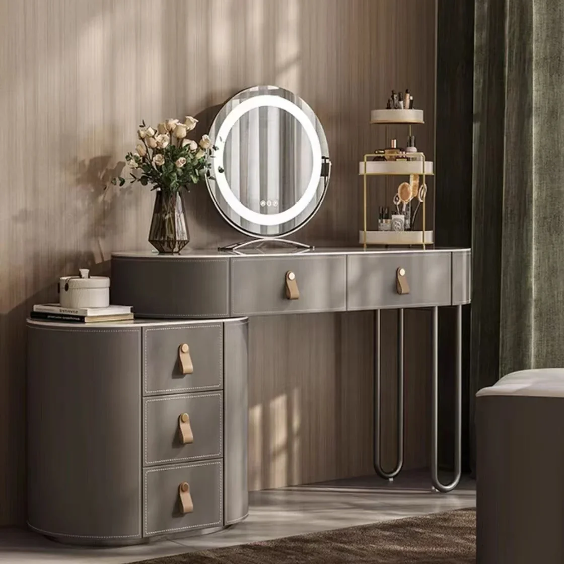 Best Selling Modern Dressing Table with Drawers Bedroom Furniture Solid Wood Dresser Table