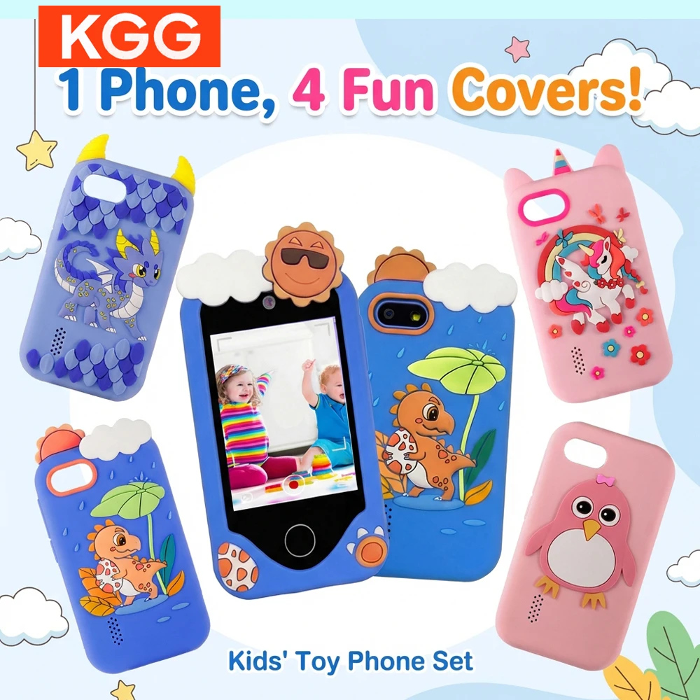 Multifunctional Learning Phone Kids 2.8" Touchscreen Dual Camera ABC/Habit Tracker Educational Games Perfect Gift for Toddlers